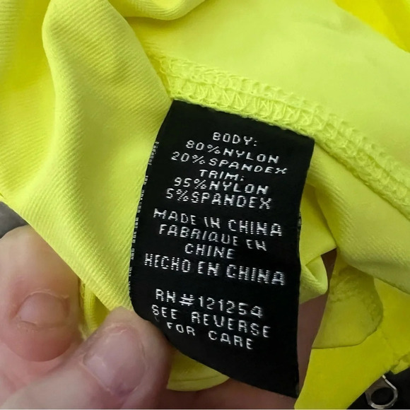 Jofit full front zip bright yellow athletic jacket size medium - Picture 7 of 7